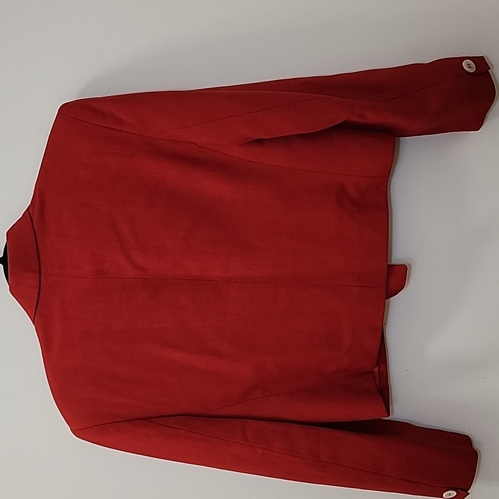 VTG Christian Dior red cropped blazer  Red Double-Breasted Blazer Size 6 - Picture 4 of 16